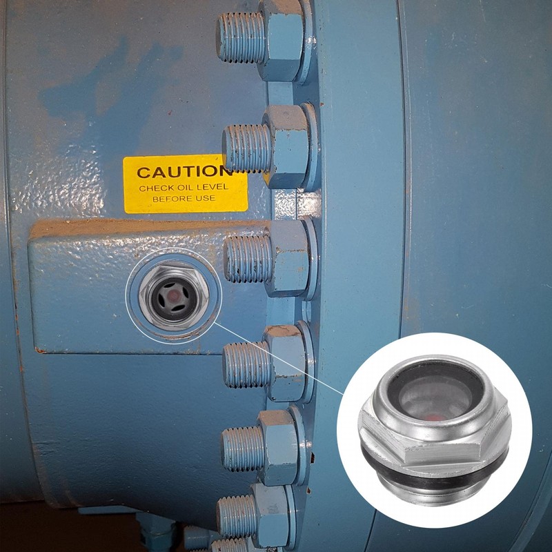 sourcing map Air Compressor Oil Level Indicator Sight Glass M16