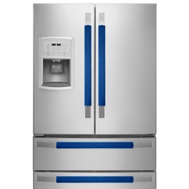 Miaowater 4 PCS Refrigerator Door Handle Covers Kitchen Appliance Decor Handles Anti-Skid Anti-Static Protector Fridge, Dishwasher Oven Keep Off Fingerprints,Food Stains (Blue)