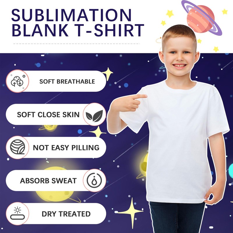 OKBA 5 PCS Sublimation t Shirts Blanks Polyester Shirts Short