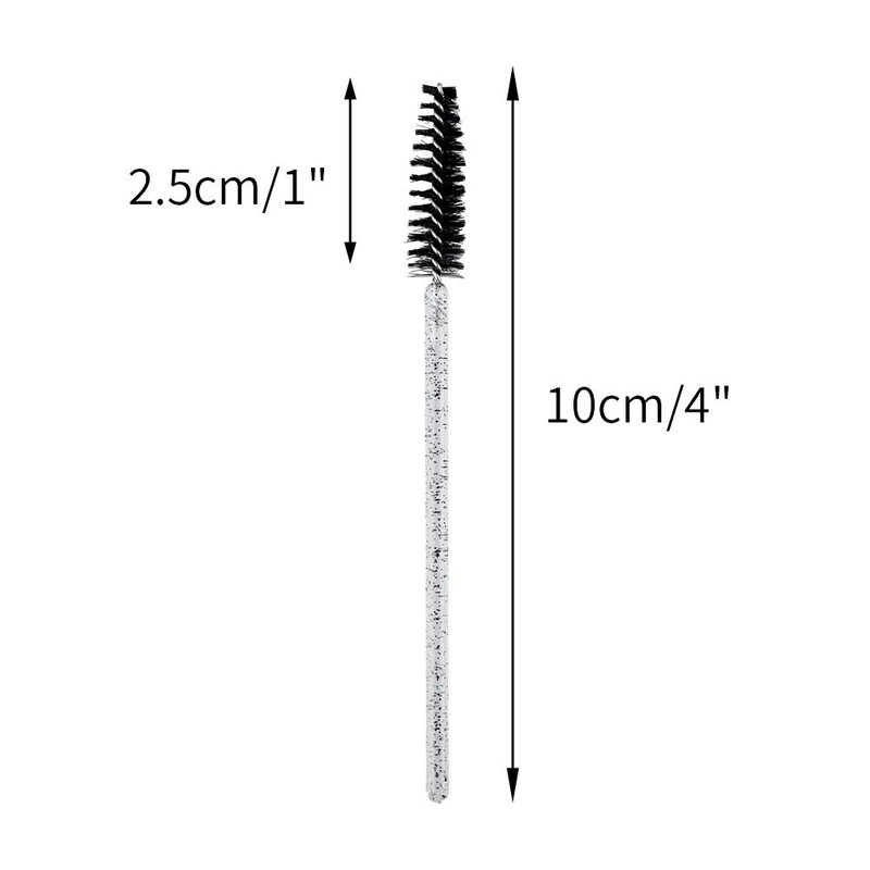 G2PLUS Disposable Eyelash Brushes, Black Mascara Brushes, Pack of 50