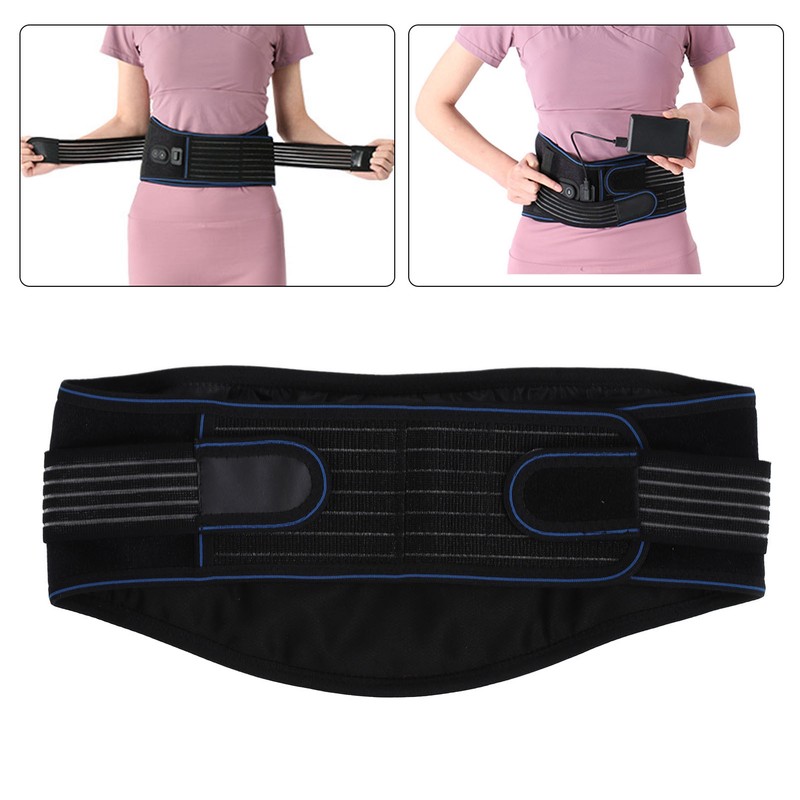 Lumbar Support Back Brace 3 Speed Temperature Controlled Vibration Motor