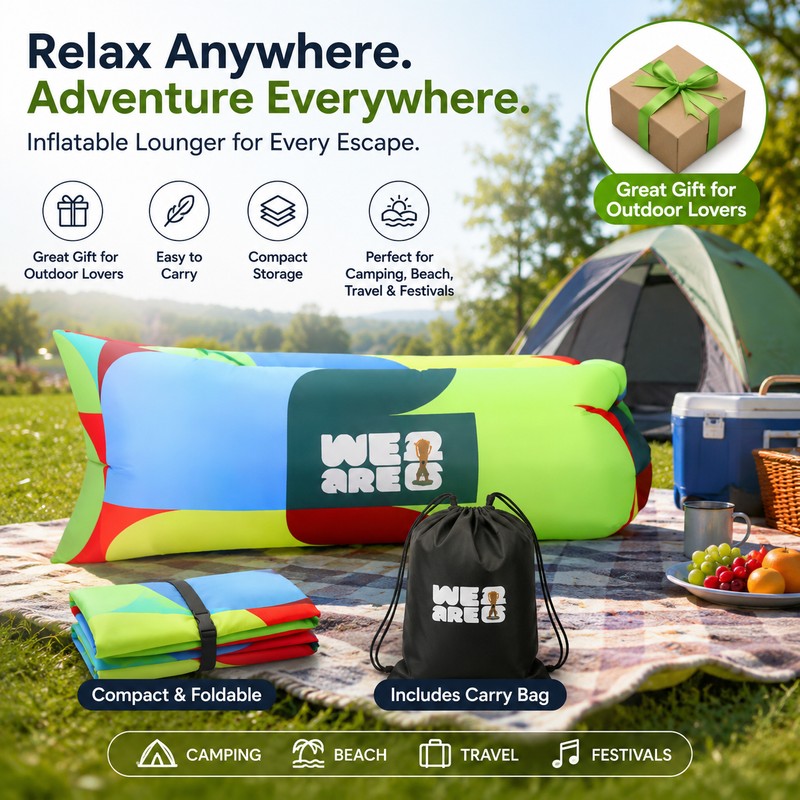 2026 Soccer Fan Inflatable Air Lounger for Outdoor Relaxation –