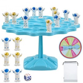 Dokpav Juego de Mesa de Equilibrio, Juguetes educativos de árbol de Equilibrio de Astronaut, Juguetes Interactivos de árbol Equilibrado Educativo Temprano para de Niños (Azul 48 Astronauta)