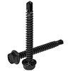 60 PCS Hex Head Self-Tapping Screws for Metal,Black 410 Stainless