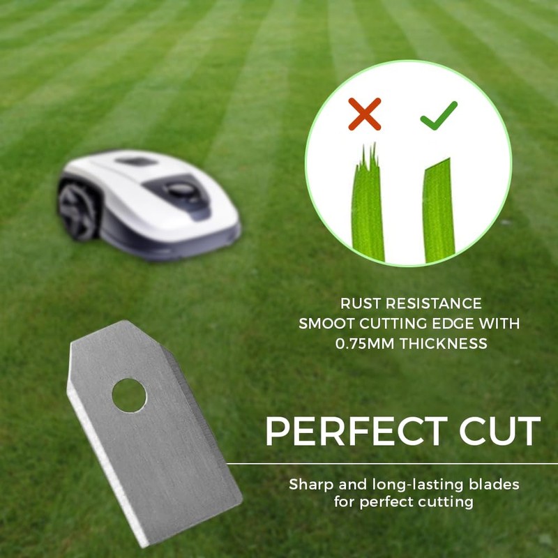 Green Piece Robotic Mower Blades (30 Pack) – Extra Long
