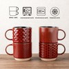 GBHOME 12 OZ Stackable Coffee Mugs, Ceramic Coffee Mugs with