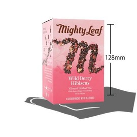 Mighty Leaf Wild Berry Hibiscus, 15 Bags (15 Bags (Approx. 1.6 oz (45 g) x 1 Box)