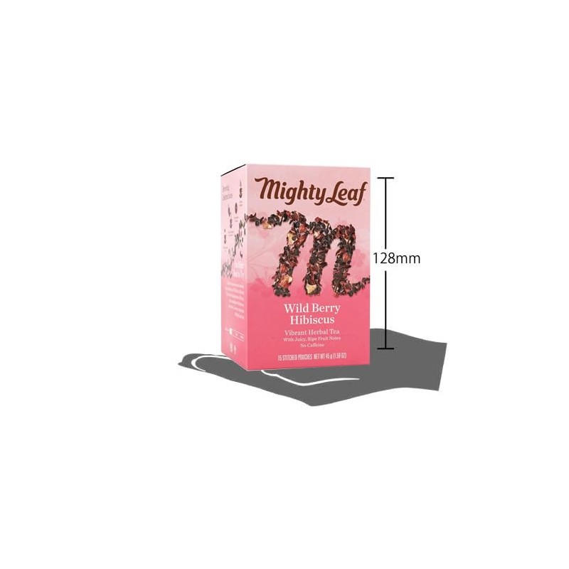 Mighty Leaf Wild Berry Hibiscus, 15 Bags (15 Bags (Approx.