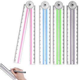 4PCS Folding Ruler 30cm Durable Easy to Carry Clear Scale Smooth Edge Ruler 30cm Folding Lightweight Shatterproof Easy to Measure School Stationery Straight Foldable for Students Kids