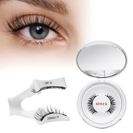 QUEWEL 1 Pairs Magnetic Eyelashes, Natural Look with Reusable Lashes with Applicator No Glue Needed Easy to Wear and Remove(D-1Pair-CX-K)
