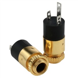 PIYANYO Gold Plated 3.5mm Female Stereo Panel Mount Jack Connector Audio Headphone Metal Connector 6PCS