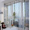 Embroidered Roman Sheer Curtain Classical Floral Window Screen Elegant Embroidered