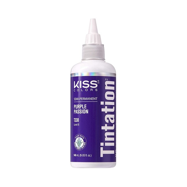 Kiss Tintation Semi-Permanent Hair Color Treatment 148 mL (5 US fl.oz) (Purple Passion)