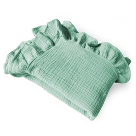 Organic Muslin Baby Blankets, Cotton Crib Blanket for Baby Infant Toddler, Super Soft and Lightweight Nursery Blankets 47"x47"| Perfect for Boys & Girls (Green)