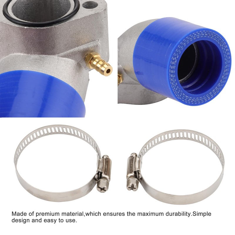GOOFIT Blue Motorcycle Carburetor Intake Manifold Inlet Pipe Replacement for