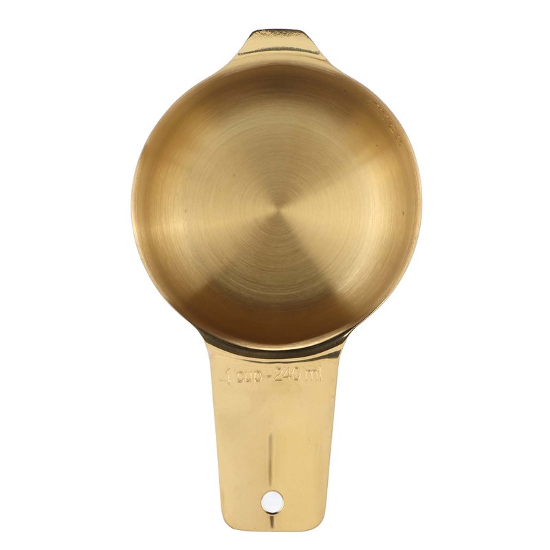 18PCS Measuring Cup Stainless Steel Gold Coffee Spoon Cup Set