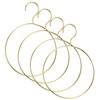 BUGUUYO 4 x Scandinavian Scarf Rings Hangers Robust Metal Hanger