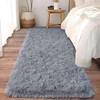 Ailyei Soft Runner Rugs for Bedroom Hallways, 2x6 Grey Fluffy