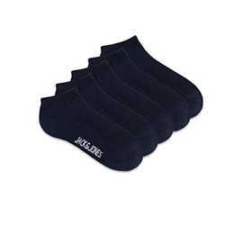 JACK & JONES Men's Navy Blazer Crew Socks 5 Pack, One Size