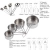 8Pcs/Set Stainless Steel Measuring Cup Spoon with Scales Kitchen Cooking