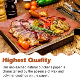Hejo Pink Butcher Paper, 30 m Original BBQ Kraft Paper Roll, Butcher Paper, Waterproof Grill Paper, Multifunctional Butcher Paper, Oil-Resistant Cheese Paper for Barbecue, Camping, Kitchens