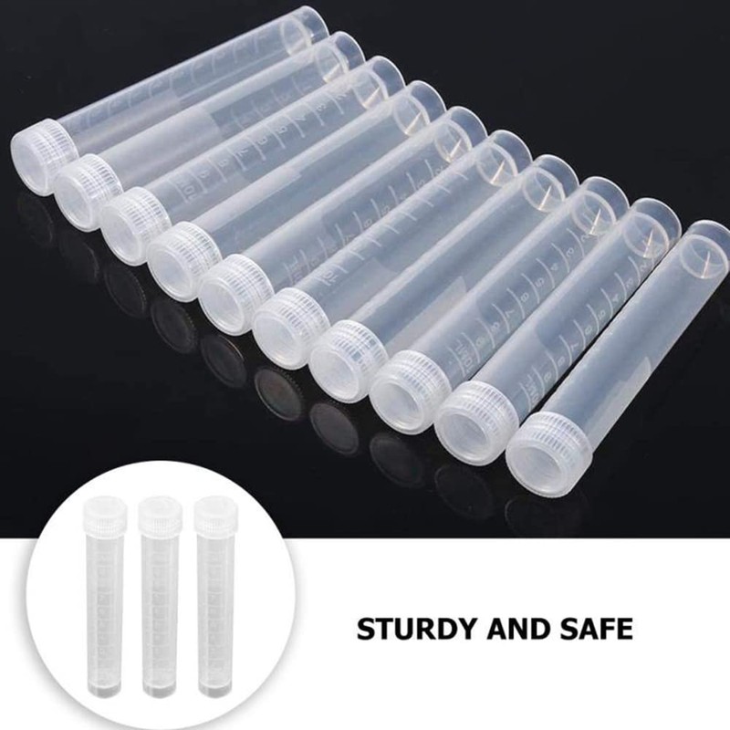 Plastic Test Tube 10ml Freezing Tube with Lid Vertical Screw