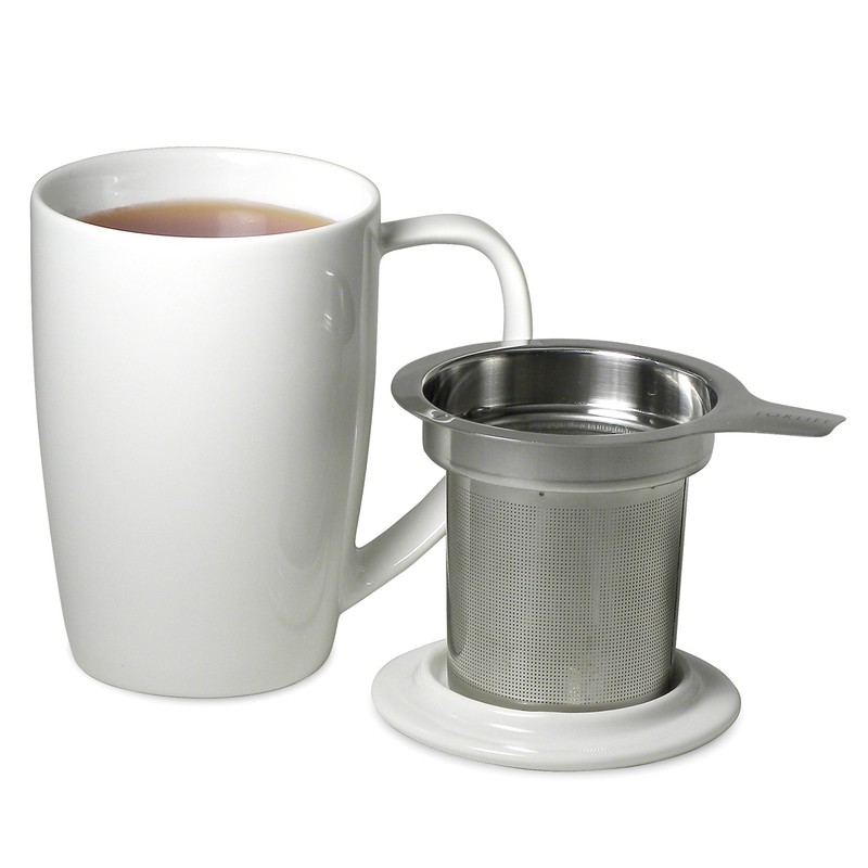 FORLIFE Curve Tall Tea Mug with Infuser and Lid 15