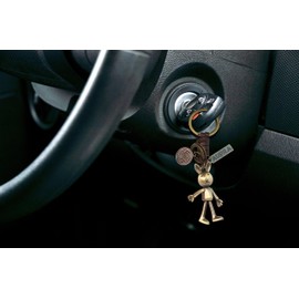 AuPra Bunny Keyring Gift Women & Men Leather 3D Rabbit KeyChain Home Car Door Keys Holder Ladies Animal Funny Present