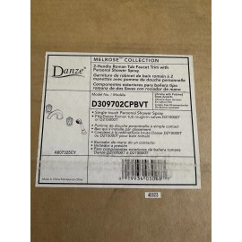 Danze Melrose Collection 2-Handle Roman Faucet Trim w/ Shower D309702CPBVT NEW