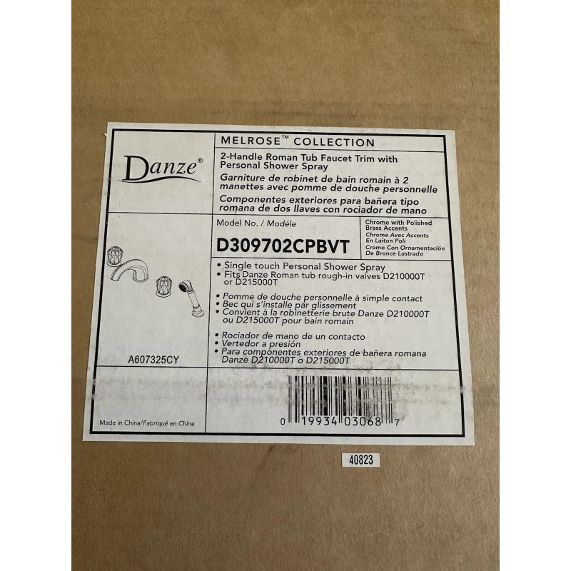 Danze Melrose Collection 2-Handle Roman Faucet Trim w/ Shower D309702CPBVT
