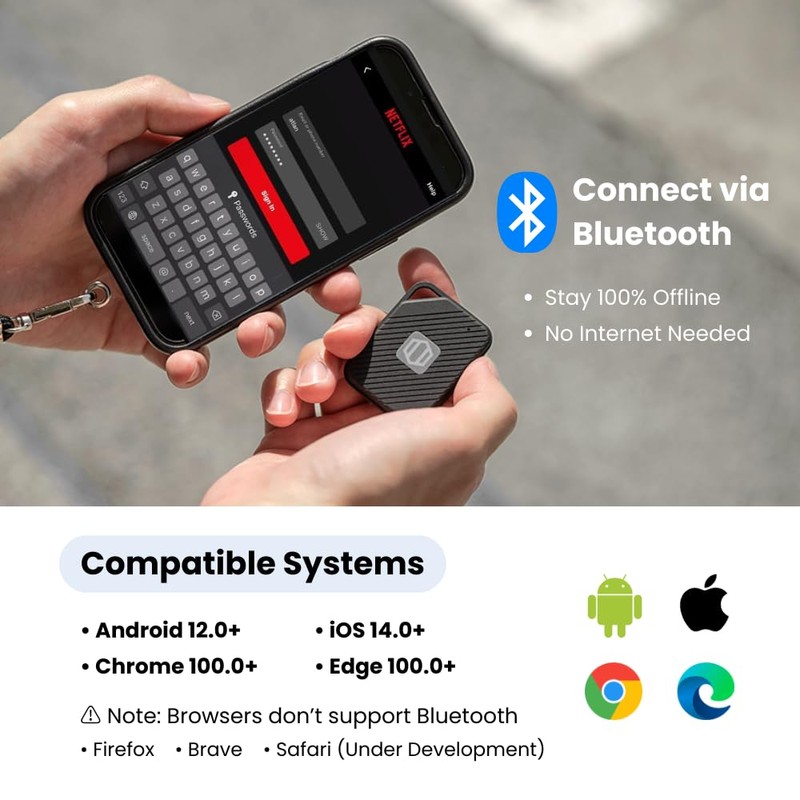 Offline Password Keeper, Manage Your Passwords - Secure Bluetooth Drive