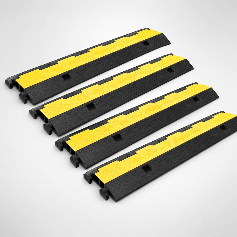 2-Channel Cable Protector Ramp for Wire & Cord Protection –