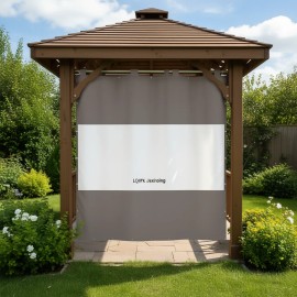 Heavy Duty 18 Oz Waterproof PVC Clear Panel Curtain Privacy Screen for Gazebos PergolasColor: as Pic Color