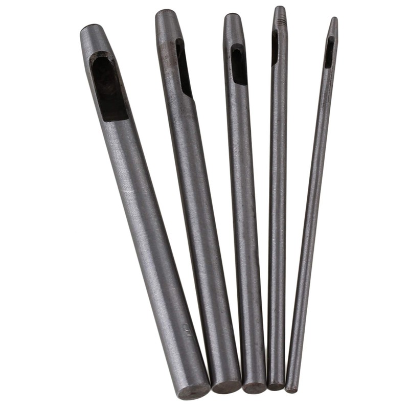 BQLZR Silver 1mm-5mm Heavy Duty Steel Leather Hollow Punch Hole