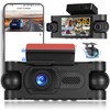 360° 4 Channel 2K Dash Cam Front and Rear Inside,3