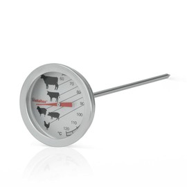 Metaltex Meat Thermometer, Stainless Steel Silver, 5.3 x 9.5 x 22.7 cm