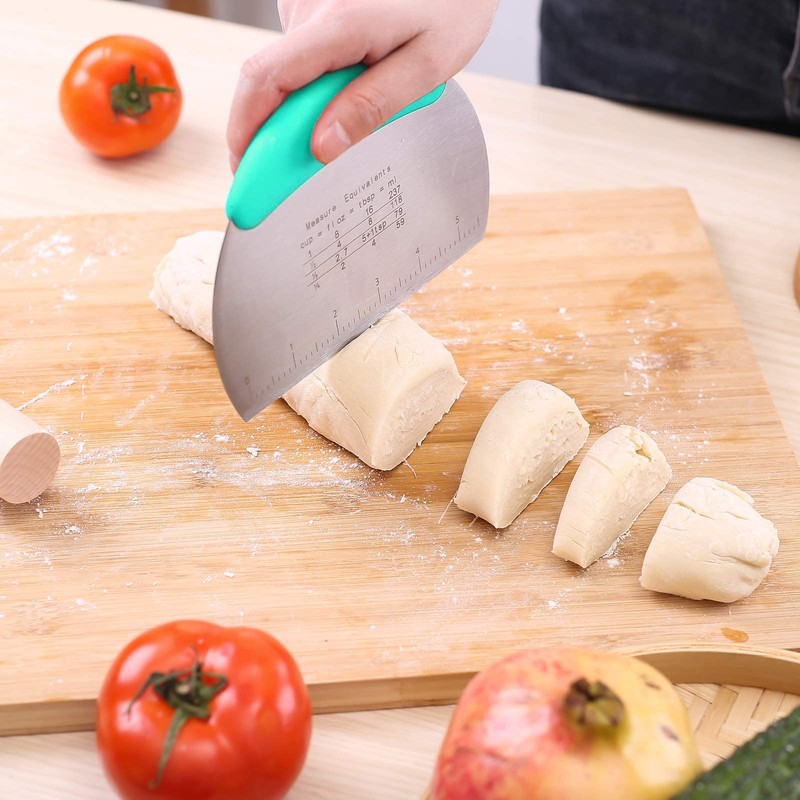 1 pcs Dough Pastry Scraper Chopper/Stainless Steel Dough Scraper Cutter