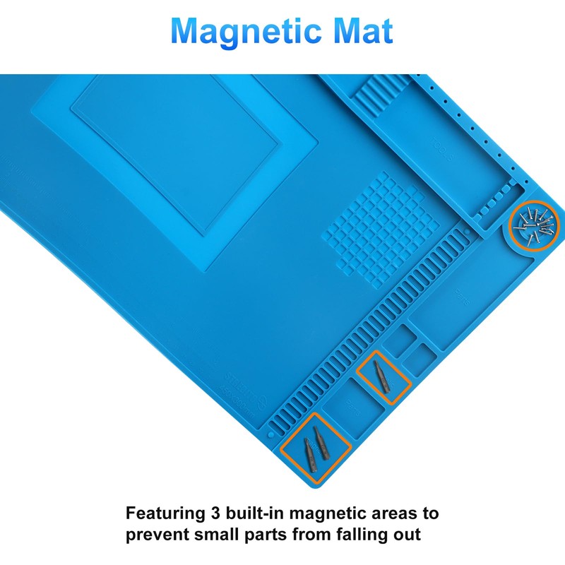 STREBITO Silicone Soldering Mat Electronics Mat, Solder Pad Heat Resistant