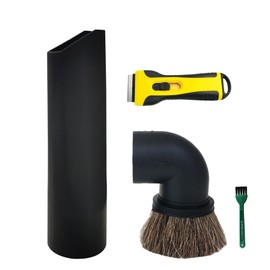 EZ SPARES Compatiable with Shop Vacs and Workshop,Round Horsehair Dusting Brush,Crevice Tool Attachment,Scraper Tool,2 1/2 Inch Wet/Dry Extension Wands and Hoses,Vacuum Cleaner Accessories (3PCS)