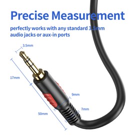 LDKCOK 3.5mm Male to Male Audio Aux Cable 15ft, AUX Cable for Beats Headphones, iPods, iPhones, iPads, Home/Car Stereos and More