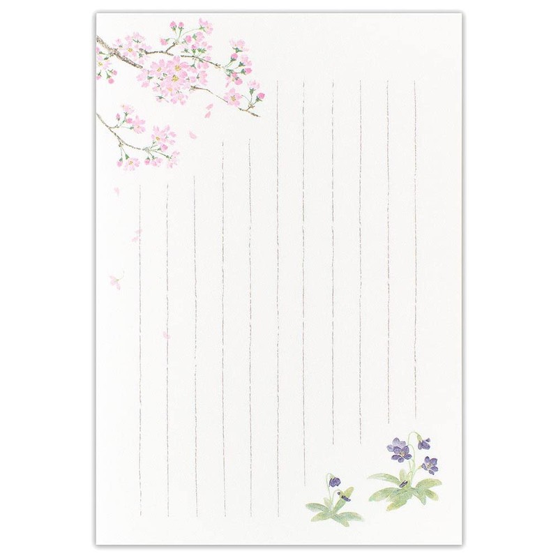 Nubby Shuni Shuni Shu Sakura & Sumire Stationery and Envelopes