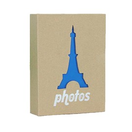 Photo Album Hold 100 Pockets,4"x 6" Photos Kid Photo Album Hold,Children's Kraft Pictures Album(Eiffel Tower)