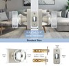 Coolnews Crystal Door Knobs with Lock, Satin Nickel Finish for