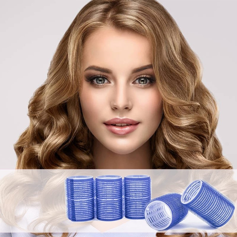 Hair Rollers, 12 Pack Self Grip Salon Hairdressing Curlers, Hair