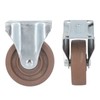 Nylon Caster 4in Fixed Plate Caster Wheel Heat Resistant for