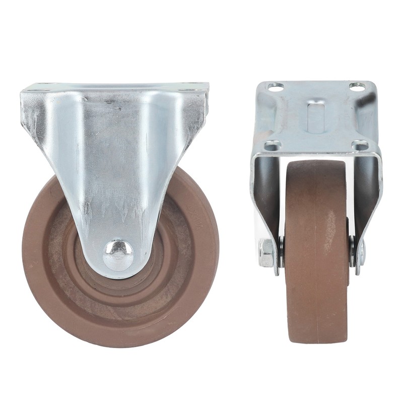 Nylon Caster 4in Fixed Plate Caster Wheel Heat Resistant for