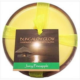 BUNGALOW GLOW Juicy Pineapple Wood Candle, 6 OZ