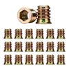 20-Piece M10 x 15mm Threaded Insert Nuts for Wood -