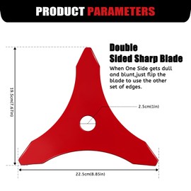 10" 3T Carbon Steel Brush Cutter Blade - Heavy Duty Weed Wacker Replacement with Universal Adapter Kit, Fits Husqvarna, Stihl, Oregon, Ego & Hitachi (25.4mm/20mm Arbor) Trimmers & Brush Cutters​