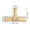 sourcing map Hose Reducer Barbed Three-Way Connector 12 x 10